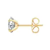 Venta Caliente Transfronteriza Acero Inoxidable 316 4 Garras Zirconia Redonda 3A Hebilla Mariposa Pendientes Elegantes para Mujer Joyería Accesorios Clip para Hélice de Oreja