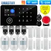 Superventas transfronterizo Tuya APP WiFi GSM sistema de alarma de seguridad antirrobo para el hogar inteligente