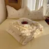 Juego de Verano de Colcha de Encaje 100% Algodón Grado A Materno e Infantil de Cuatro Piezas, Colcha Lavable para Aire Acondicionado de Verano, Colcha de Algodón Lavado al por Mayor