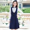 Vestido Feminino de Alças Elegante Cintura Ajustada Saia A-line Preta Estilo Deusa Sem Mangas Conjunto de Duas Peças