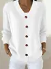 Exportação Transfronteiriça Estilo Europeu e Americano Outono e Inverno Novo Cardigã Tricotado Feminino Cor Sólida Casual Moda Jaqueta Suéter Cardigã Feminino