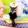 Chaveiro de Raposa da Coleção Coroa Cravejada de Diamantes para Carro, Pingente de Bolsa Feminina, Argola de Chaveiro de Metal, Presente Transfronteiriço, Atacado
