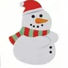 50 Piezas/Paquete Tarjetas para Paletas Transfronterizas Papá Noel Muñeco de Nieve Hombre de Jengibre Tarjetas de Decoración para Fiestas Etiquetas Colgantes