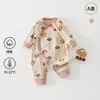 Roupas de bebê 100% algodão Classe A, macacão para todas as estações para recém-nascidos de 0 a 3 meses, conjunto estilo monge para recém-nascidos, macacão de primavera e outono