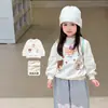 Moletom com Forro de Fleece Weimu para Meninas Inverno Estiloso Desenho Animado Camada Base Infantil Pulôver Roupas para Bebê Menina