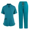 Uniformes Quirúrgicos Transfronterizos para Doctores y Enfermeras, Uniformes de Trabajo para Hospital de Mascotas, Ropa Profesional de Manga Corta con Cuello Alto para Salón de Belleza