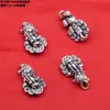 Accesorios de Plata Pura 99 Plata Pura Sutra del Corazón Tubo Curvo Pixiu Bolsa de Dinero Barril Cuentas Cepillado Vintage 3D Plata Dura Accesorios de Bricolaje