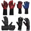 Guantes Resistentes a Altas Temperaturas para Hornear Barbacoa Horno Microondas Retardantes de Llama 500-800 Grados Calor de Horno Resistentes al Corte Mangas Táctiles Aramida