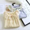 Vestido de Manga Larga para Mujer de Primavera y Otoño, Bata de Noche de Algodón Puro Doble Capa de Gasa para el Hogar, Ropa de Dormir Linda de Corteholgado para Niñas Jóvenes