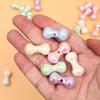 Joyería Acrílica Hueso Electrochapado UV de Alta Calidad Perlas Iridescentes Cachorro Perlas Sueltas Pulsera DIY Enfilado Joyería Hecha a Mano