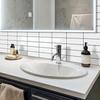 Pegatinas de Pared 3D Estéreo de Ladrillo Blanco Autoadhesivas Impermeables a Prueba de Aceite Decoración de Interiores Papel Tapiz Estilo Nórdico 3D