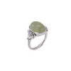 Anillo de Plata Yilu Jade Hetian Plata de Ley S925 Jade de Agua Clara Huevo de Elefante Ovalado Diseño Personalizado Moderno Venta al por Mayor