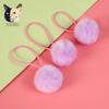 Estilo Coreano Anel de Cabelo com PomPom Acessório de Cabeça Elástico Infantil Bola de Cabelo Imitação de Pelo de Coelho Pequena Bola de Cabelo Acessórios de Cabelo Acessórios de Cabeça Acessórios para Vestuário