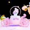 Producto nuevo transfronterizo con temática de dibujos animados: una bola de cristal navideña redonda con luces, perfecta como regalo festivo, adorno de escritorio y pieza decorativa
