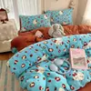 Juego de Ropa de Cama de Gasa de Doble Capa Clase A para Niños de Cuatro Piezas Modelo Nuevo 2025 Funda de Edredón Individual para Dormitorio Estudiantil Juego de Tres Piezas 3
