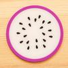 Fabricante Pedido Binyin Gelatina Color Posavasos con Forma de Fruta Posavasos de Silicona Creativos Antideslizantes Aislamiento Posavasos