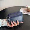 Nuevo Billetero de Piel de Vaca Portátil Pequeño Versátil Bolsa para Guardar Auriculares Moderno Portamonedas Portátil Pequeño Tarjetero