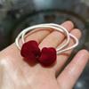 Cuerda para la Cabeza de Año Nuevo Vintage Estrella Amor Geométrico Cuerda para el Cabello Lazo para el Cabello de Terciopelo Rojo Accesorios para el Cabello para Moño de Mujer Estilo Coreano Celebridad de Internet