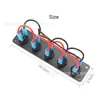 Nova combinação de interruptor basculante de 8 furos combinação de interruptor basculante de 5 pés combinação de luz dupla 12-24V aplicável