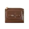Nueva Cartera Corta de Color Puro Estilo Coreano para Mujer Simple de Cuero PU con Múltiples Ranuras para Tarjetas Portatarjetas Mini Cartera con Cremallera para Monedas