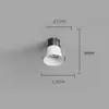 Foco Empotrado de Superficie Curva Ultradelgado con Apertura de 75mm55, Downlight de Techo para Sala de Estar y Dormitorio, No Pre-empotrado, No Lavaluz de Pared Principal