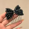 Pente para Cabelo com Estampa de Leopardo Retrô Doce Sem Costura com Múltiplos Dentes Estilo Coreano High-End Versátil Presilha de Cabelo para Mulheres Adultos Acessórios de Cabelo Headwear
