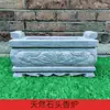 Incensário de altar ancestral na frente da tumba porta-incenso item retangular de jade branco Han ornamento de pedra verde incensário templo externo recipiente com escultura redonda