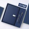 Libreta de cuero para negocios, venta al por mayor, con hebilla, libro de registro de reuniones, diario de trabajo, cuaderno con logotipo personalizado