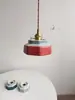 Luminária Pendente de LED Cerâmica Estilo Japonês para Quarto com Janela de Canto, Sala de Jantar, Varanda Cerâmica Vintage Estilo Americano, Corredor Vintage, Luminária Pendente Mid-Century