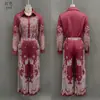 Conjunto Casual Europeu e Americano Transfronteiriço Amazon Fashion Outono/Inverno 2026: Conjunto de Duas Peças Elegante com Estampa - Top e Calça Longa para Mulheres