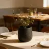 Venta Directa de Fábrica Maceta de Plástico Cerámico Imitación Rayas Verticales, Engrosada, Alto Valor Estético, Florero para Uso Doméstico, Adorno Creativo de Gama Alta