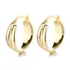 Brincos Argola Ins Estilo Minimalista, Argolas Grandes Elegantes, Argolas Simples Douradas, Argolas Lisas Únicas, Brincos Retrô Europeus e Americanos para Mulheres