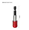 Adaptador Hexagonal Interno Yunbei de 1/4" Broca de Destornillador con Vástago Hexagonal de 6.35mm Rosca Tapa Rosa Roja Juego de Adaptador de Liberación Rápida