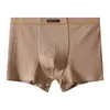 Huajielong Textura de Algodão Cor Sólida Roupa Íntima Masculina Atacado Cintura Média Masculina Tamanho Grande Respirável Boxer Brief Masculino Pode Fazer Dropshipping