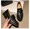 En Stock~Mocasines de Piel Genuina con Forro de Felpa, Zapatos Versátiles Redondos para Mujer, Nuevo Estilo Otoño 2026 Mocasines Perezosos sin Cordones