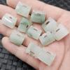 Pingente de Jade Pequeno Cadeado Tianshan Cui Verde Esmeralda Flor Flutuante Jade Quartzo Rocha Jade Pulseira Cadeado Colar Brincos Grampo Pingente