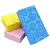 Esponja de Baño para Bebé Pato Amarillo Toallita de Baño Esponja de Baño de Dibujos Animados Quita Polvo Piel Esponja para Bebé Pingüino