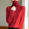Otoño e Invierno Transfronterizo Terciopelo Andy Lunares Cuello Alto Apilado Suéter Holgado de Punto de Manga Larga para Mujer Casual Simple Elegante Capa Base