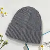 Touca de Tricô Transfronteiriça com Logo Personalizado, Elástica, Touca de Alta Qualidade para Clima Frio para Mulheres, Estilo Coreano Chapéu de Lã Quente para Exterior com Bordado