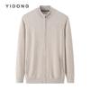 Cardigan de Moda em Cashmere Cor Sólida Cardigan de Bolso Top com Zíper Jaqueta Suéter Masculino Espesso de Inverno com Bolso