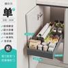 Gabinete de cocina con cesta, marco estrecho, tamaño pequeño, para especias, aperitivos, estante de almacenamiento con sistema de empuje y tracción.