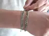 Pulsera de Cadena Cubana Asimétrica de Tres Capas para Apilar, Nuevo Producto Transfronterizo Europeo y Americano, Material de Cobre, Accesorios Simples de Nicho para Hombres