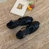Sandálias Femininas First Encounter Season Retro Vazadas com Biqueira Fechada, Novo Estilo Slip-On de Verão com Salto Escondido, Sandálias Romanas Versáteis, Fashion