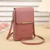 Bolsa de Celular com Tela Sensível ao Toque para Mulheres, Bolsa Transversal Pequena Popular de 2025 para Levar um Celular, Carteira da Moda, Estilo Vertical