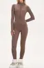 Para Comércio Exterior Transfronteiriço Europeu e Americano, Moda Feminina, Popular no Aliexpress, Estilo de Outono de Alta Qualidade, Macacão Justo de Gola Alta em 3 Cores