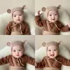 Nuevo Sombrero de Bebé Estilo Coreano Ins Primavera y Otoño Niño Bebé Niña Bebé Niño Oso de Otoño Sombrero Protector para Orejas Sombrero Fetal