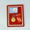 Oro Puro 999 Gama Alta Exquisito Regalo Día de San Valentín Chino 520 Paz y Alegría Princesa Por Favor Haz Galletas de la Fortuna para que Otros las Regalen Venta al por Mayor