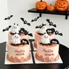 Decoraciones para Pastel de Halloween 2026 Adornos Lindos de Fantasma de Dibujos Animados Ojos Divertidos Perlas de Caramelo Murciélago Toppers Inserciones