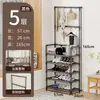 Zapatero Integrado para Uso en el Hogar en Dormitorio, Sala de Estar, Estante de Almacenamiento Simple para Balcón, Zapatero Plegable, Mesa, Zapatero de Cocina