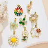 Venda Quente Doce e Fresco Colorido Gota de Óleo Margarida Girassol Pétala de Rosa Acessórios para Joias DIY Pingente